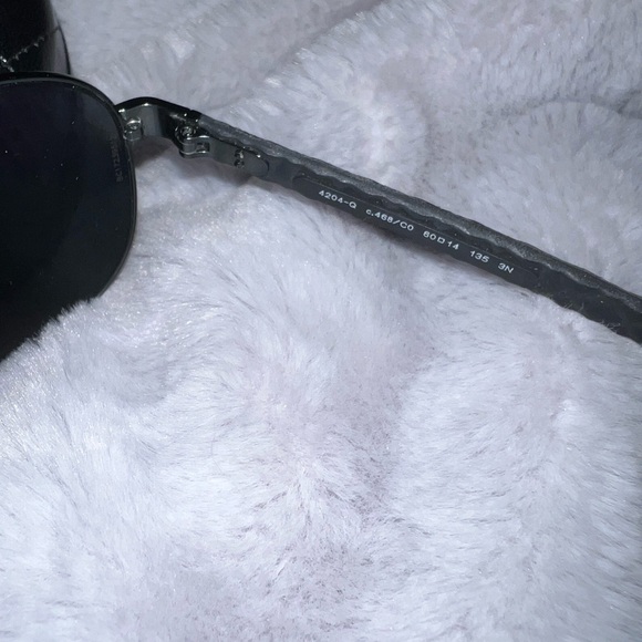 Chanel Aviator Pilot Leather Braided Logo Metal Sun Glasses - Picture 4 of 16